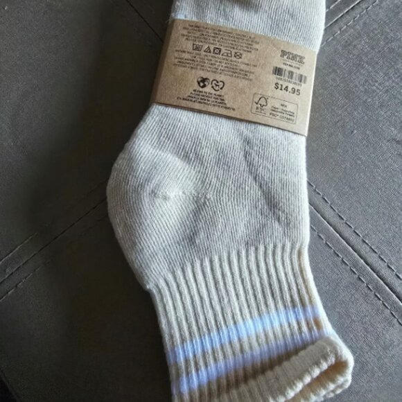 New Victoria's Secret PINK womens quarter Socks - Picture 3 of 3